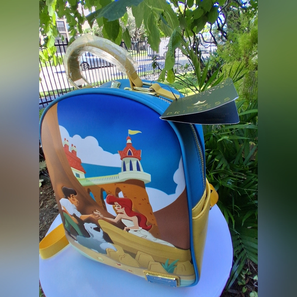 🔥NWT Disney LOUNGEFLY ARIEL THE LITTLE MERMAID Backpack - Picture 7 of 15